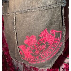🖤🩷 Vintage Juicy Couture Distressed Hem Crossbody Bag